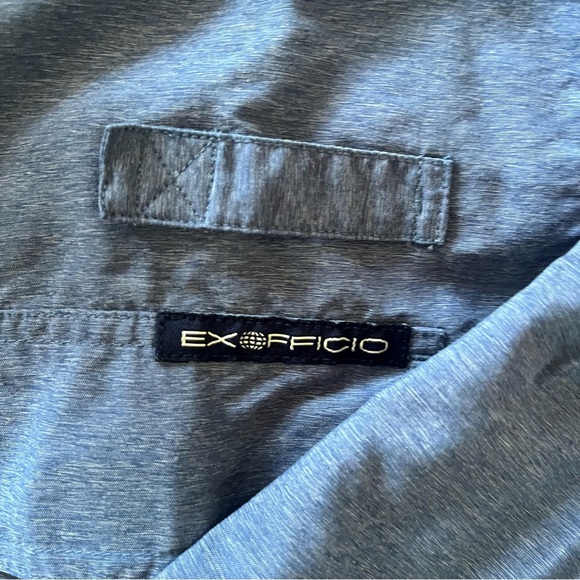 ExOfficio Men’s Medium Travel Shirt – Quick-Dry, Lightweight, Blue - Picture 3 of 8